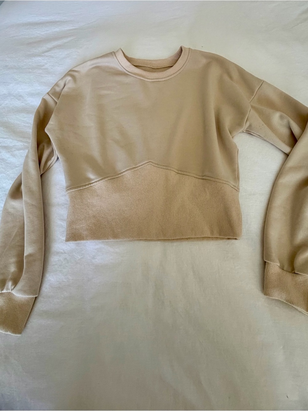 Pilcro Sandstone Cropped Sweatshirt excellent condition